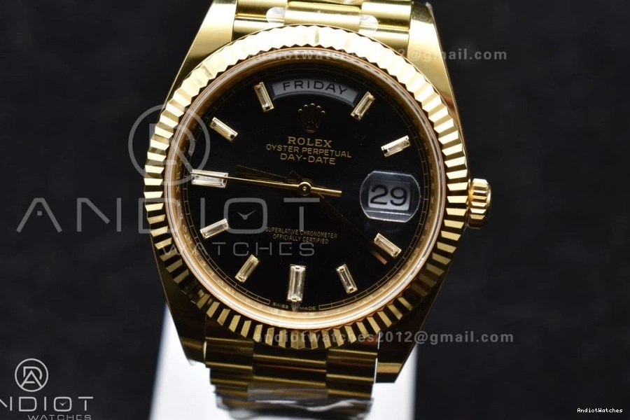 ARF Bracelet VR3255 President Black Weight) Crystal (Gain Best Date Day YG 1:1 Soft 228238 40 On Dial 656 Edition 0124